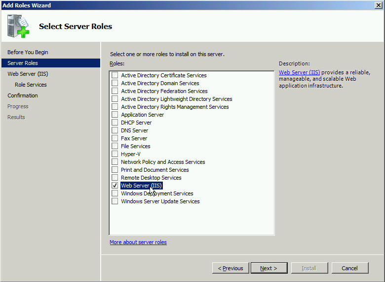 Win2008 - PreReq - Web Server