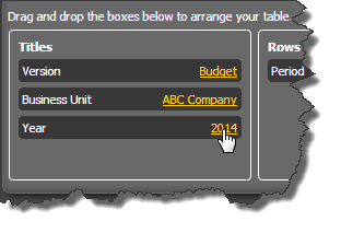 Selecting Dimension Members