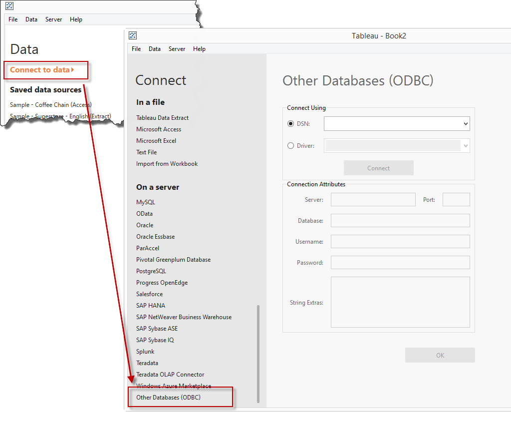 TM1Connect - ODBC - Select Driver