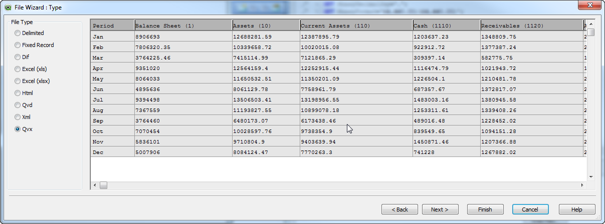 TM1Connect - Batch - Load QVX