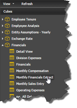 TM1Connect - Select View