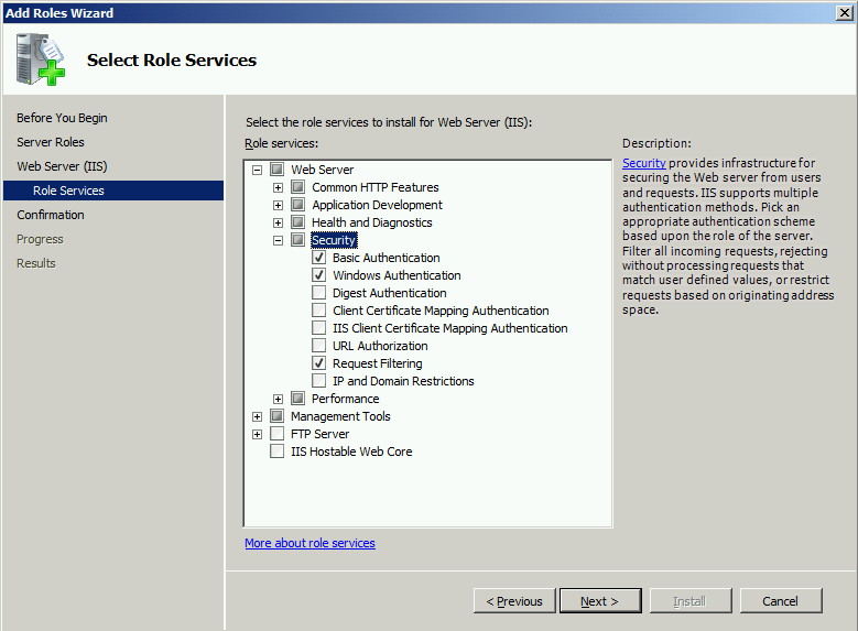 Win2008 - PreReq - Security