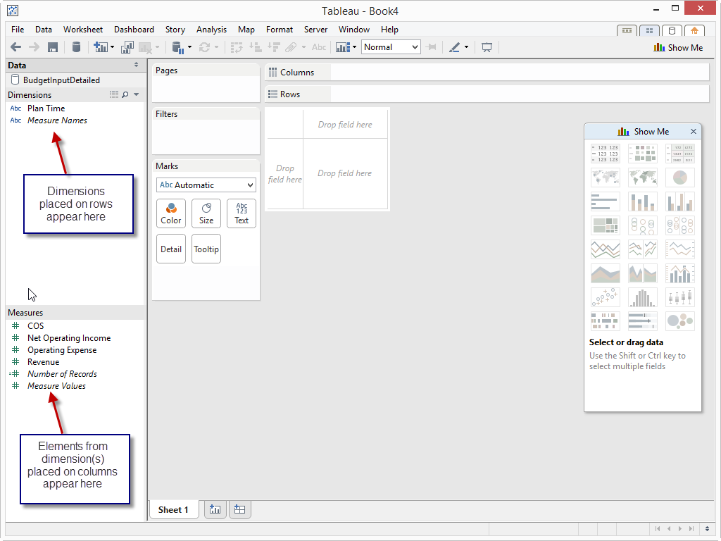 TM1Connect - ODBC - View Data in Tableau